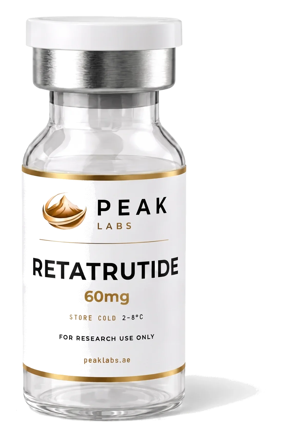 Lyophilised peptide vial